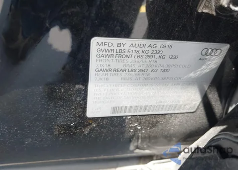 2020 Audi Q3 Premium 45 Tfsi Quattro Tiptronic из США, поврежденный, VIN WA1AECF35L1021332